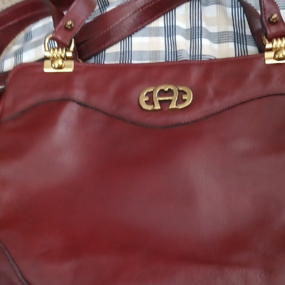 Etienne Aigner Deep Red Shoulder Bag